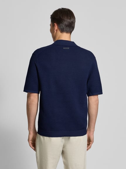 CK Calvin Klein Regular Fit Poloshirt mit V-Ausschnitt Marine 5