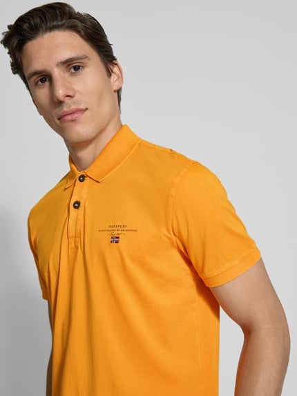 Napapijri Koszulka polo o kroju regular fit z wyhaftowanym logo model ‘elbas’ Żółty 3