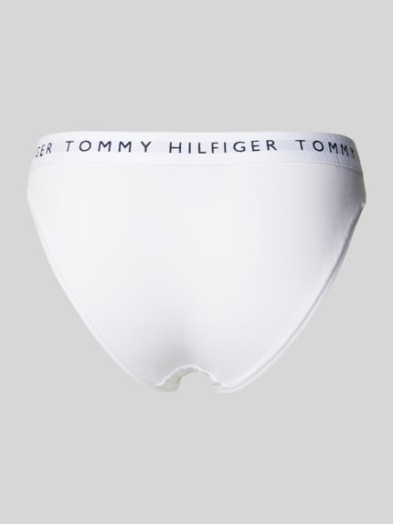 Tommy Hilfiger Bikinibroekje met elastische band met label, model 'TH Heritage' Wit - 3
