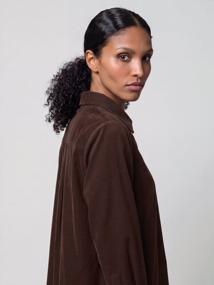 s.Oliver RED LABEL Freizeitkleid mit Cordstruktur Dunkelbraun 3