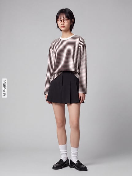 ONLY Ausgestellter Mini-Rock mit Viskose-Anteil Modell 'SYLLIE' Black 1