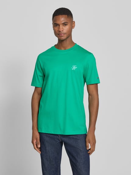 Tommy Hilfiger Regular Fit T-Shirt aus reiner Baumwolle Gruen 4