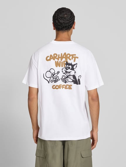 Carhartt Work In Progress Regular Fit T-Shirt mit Motiv-Print auf der Rückseite Weiss 5