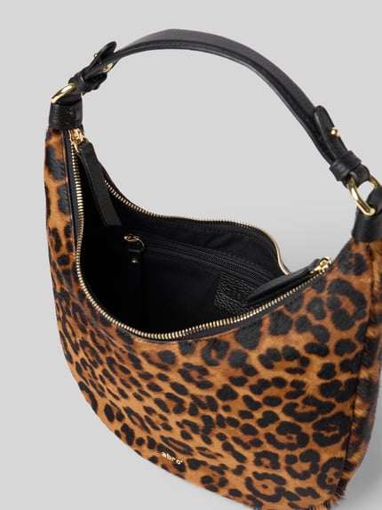 Produktfoto, Hobo Bag aus echtem Leder Modell 'TEMI' von Abro, Bontlook met labelprint, binnenvak met rits, afneembare schouderband, breedte maat 1: 32 cm, lengte 26 cm, diepte 5 cm, schouderband lengte 133 cm