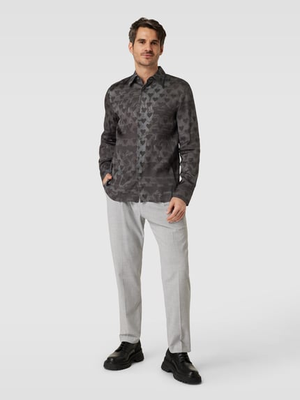 Tiger of Sweden Regular fit vrijetijdsoverhemd van viscose, model 'BAARNEY' Zwart - 1