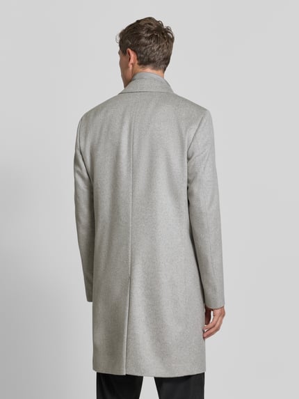 BOSS Mantel aus Wolle Kaschmir mit Steppeinsatz Silber 5