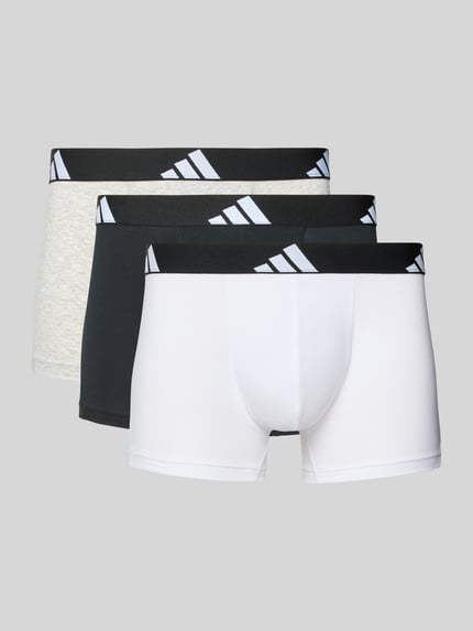 adidas Sportswear Trunks mit elastischem Logo-Bund im 3er-Pack Anthrazit 1