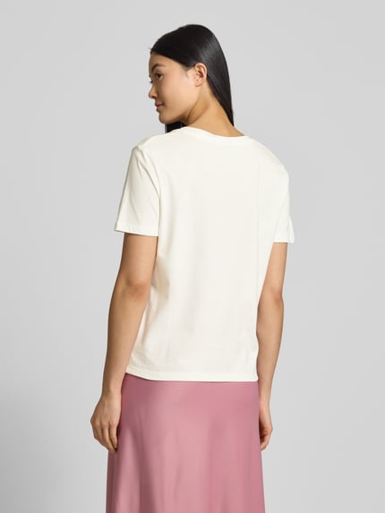 ICHI T-Shirt mit Motiv-Stitching Modell 'KENNEDY' Offwhite 5