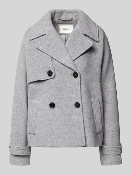 s.Oliver RED LABEL Regular fit jack met wol Lichtgrijs gemêleerd - 2