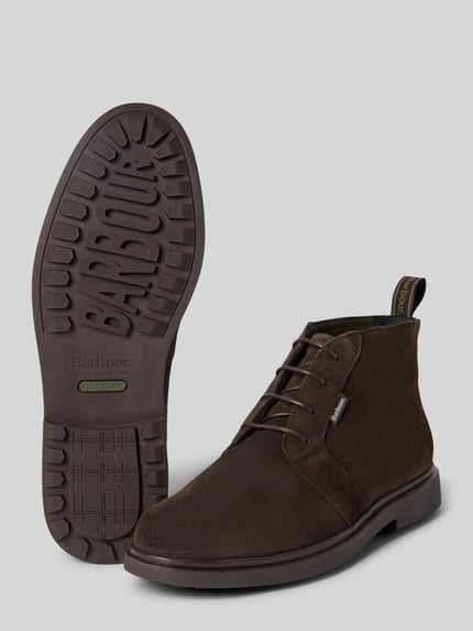 Barbour Schnürboots aus Veloursleder Dunkelbraun 4