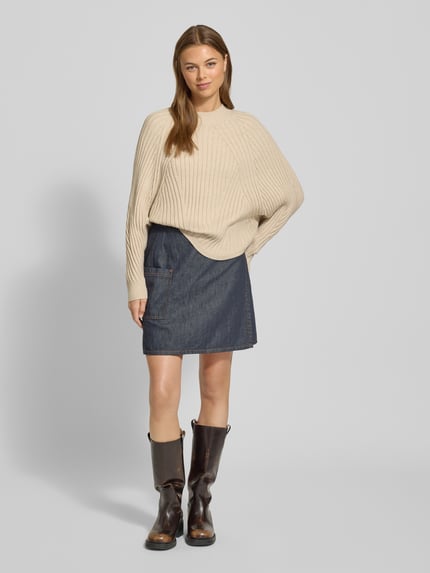 someday. Strickpullover mit gerippten Abschlüssen Modell 'Touann' Beige Melange 1