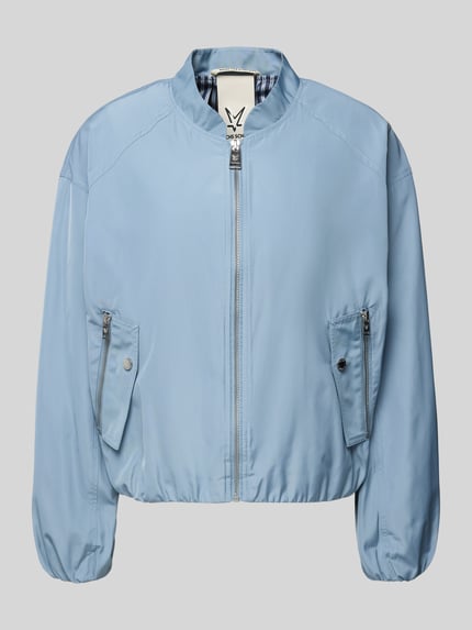 Produktfoto, Jacke mit Reißverschlusstaschen von Fuchs Schmitt in Hellblau, Regular Fit, Stehkragen, glatte Textur, schlichtes Design