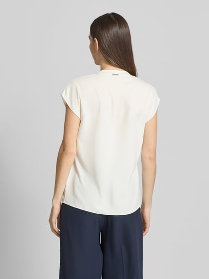 Calvin Klein Womenswear Regular fit blouseshirt met V-hals, model 'GEORGETTE' Wit - 5