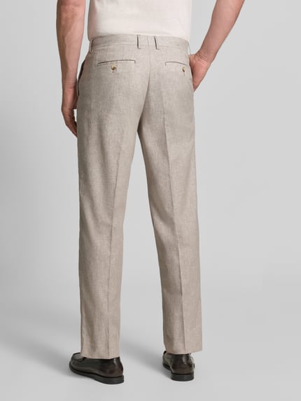 Matinique straight fit broek van linnenmix model 'Wesley' Lichtgrijs - 5