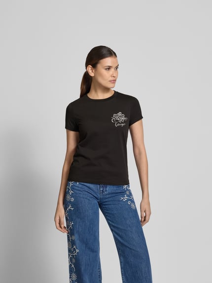 Kenzo T-shirt met labelprint Zwart - 4