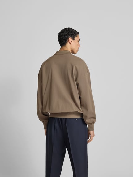 ANNARR Sweatshirt mit gerippten Abschlüssen Mittelbraun 5
