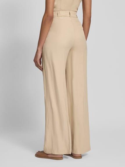 someday. Straight leg broek met persplooien, model 'Catsby' Zand - 5