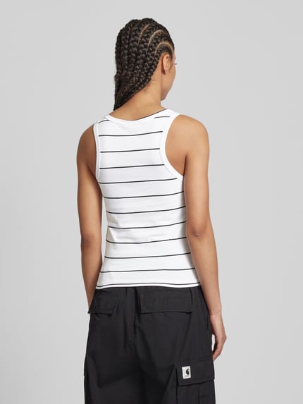 NOISY MAY® Tanktop met streepmotief, model 'MAYA' Zwart - 5