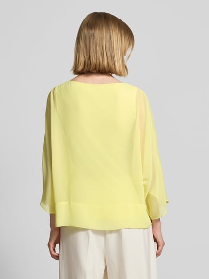 Betty Barclay Relaxed Fit Bluse in semitransparentem Design Neon Gelb 5