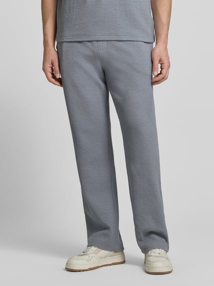 Jake*s Studio Men Straight Fit Sweatpants mit elastischem Bund Rauchblau 4