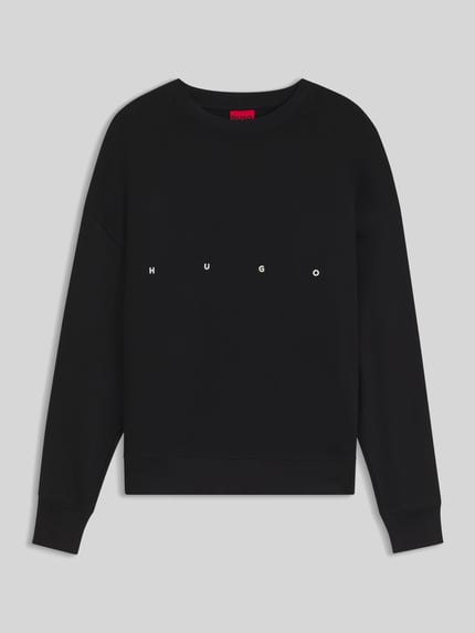 HUGO Bluza oversized z nadrukiem z tyłu Czarny 2
