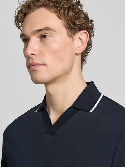 s.Oliver RED LABEL Regular Fit Poloshirt aus reiner Baumwolle Marine 3