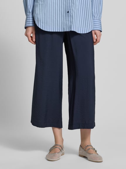 s.Oliver RED LABEL loose fit culotte van viscosemix Marineblauw - 4