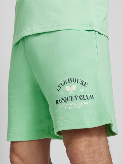 Lyle & Scott Sweatshorts mit Statement-Label-Print Hellgruen 3