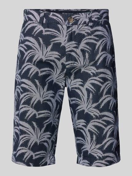 Tom Tailor Regular Fit Chino-Shorts mit Gürtelschlaufen Dunkelblau 2
