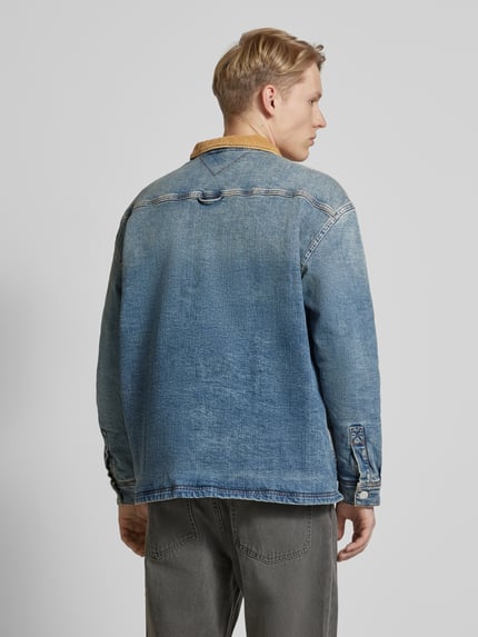 Tommy Jeans Kurtka jeansowa z nakładaną kieszenią na piersi model ‘COACH’ Jeansowy niebieski 5