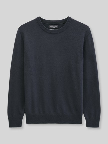 Marc O'Polo Regular Fit Pullover aus Baumwoll-Mix mir Schurwoll-Anteil Marine 2