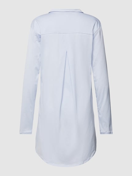 HANRO Nachthemd met effen design en knoopsluiting Lichtblauw - 3