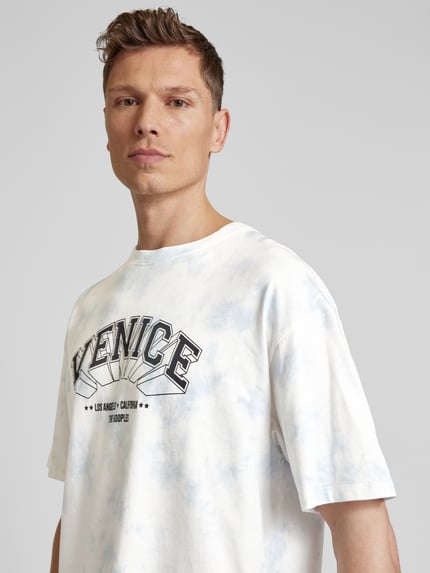 The Kooples T-Shirt mit Label-Print Hellblau 3