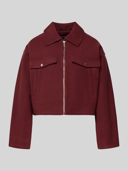 VERO MODA Regular fit overhemdjack met ritssluiting model 'FORTUNEFREJ' Bordeaux - 2