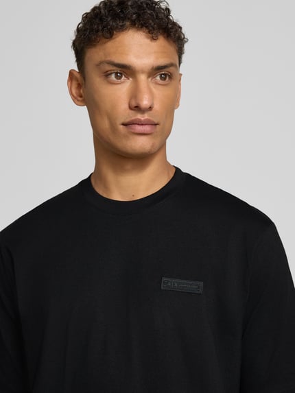 Armani Exchange T-shirt z naszywką z logo Czarny 3
