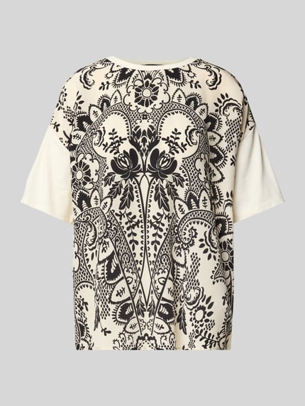 T-shirt met extra brede schouders, model 'PAMPAS' Shop The Look MANNEQUINE