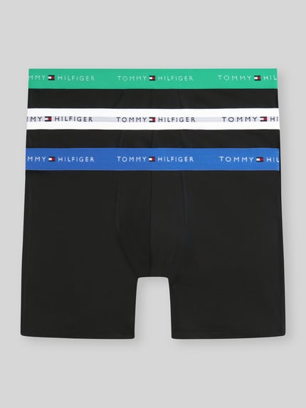 Tommy Hilfiger Regular Fit Trunks aus Baumwoll-Mix im 3er-Pack Ocean 2