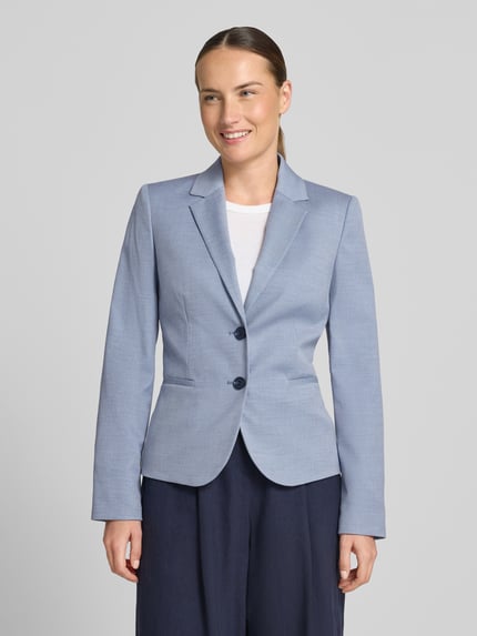 Christian Berg Woman Selection Żakiet o kroju slim fit z wpuszczanymi kieszeniami i kołnierzem z połami Jasnoniebieski 4