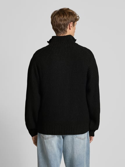 Carhartt Work In Progress Sweter z dzianiny ze stójką i zamkiem błyskawicznym Czarny 5
