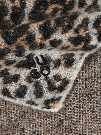 HUGO Schal mit Woll-Alpaka-Anteil Modell 'Samidia_Scarf' Dunkelbraun 2