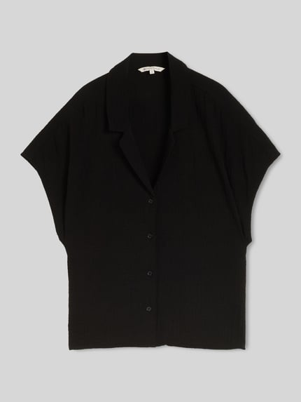 Tom Tailor Denim bluzka koszulowa o kroju regular fit z mieszanki wiskozy Czarny 2