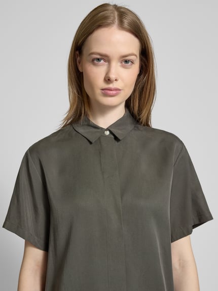 Samsøe Samsøe Regular fit overhemdblouse met 1/2-mouwen, model 'MINA' Leem - 3