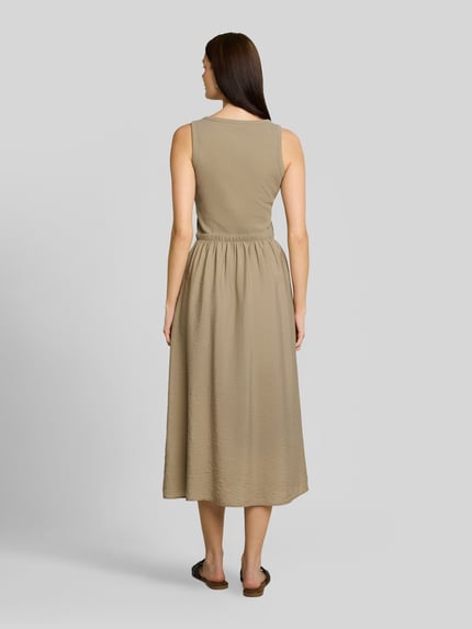 Tom Tailor Leicht ausgestelltes Freizeitkleid aus Viskose-Mix Khaki 5