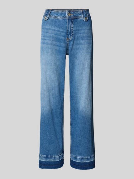 MOS MOSH Jeans met achterzakken, model 'Hermina' Blauw - 2