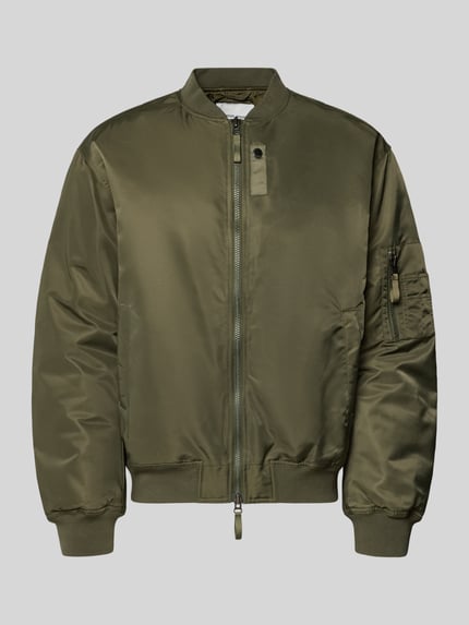 Wood Wood Kurtka bomber z dwukierunkowym zamkiem błyskawicznym model 'Poul' Khaki 2