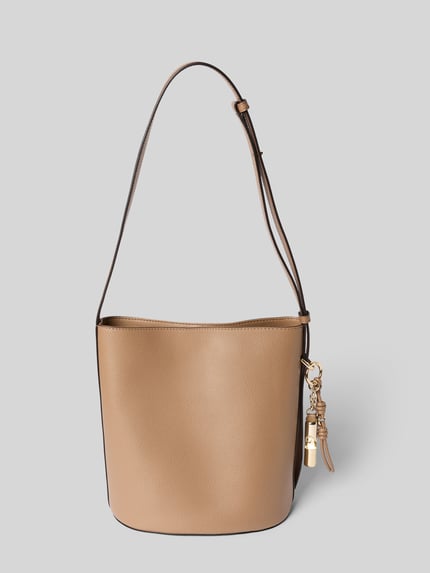 Productfoto, Handtasche aus Leder mit Label-Detail Modell 'ROXIE' van FURLA in lichtbruin, glad leer, magnetische sluiting, hoofdvak, binnenvak met rits, schouderriem 112 cm, 22x25x17 cm