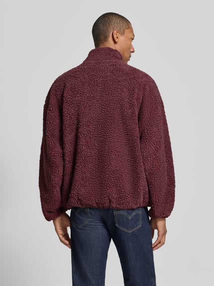 American Vintage Sweatjacke Modell 'HOKTOWN' mit Logo-Patch Bordeaux 5