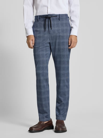 s.Oliver BLACK LABEL Slim Fit Anzughose mit Gürtelschlaufen Dunkelblau 4