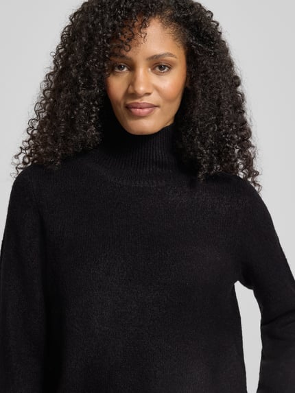 Jake*s Casual Gebreide pullover met opstaande kraag Zwart - 3