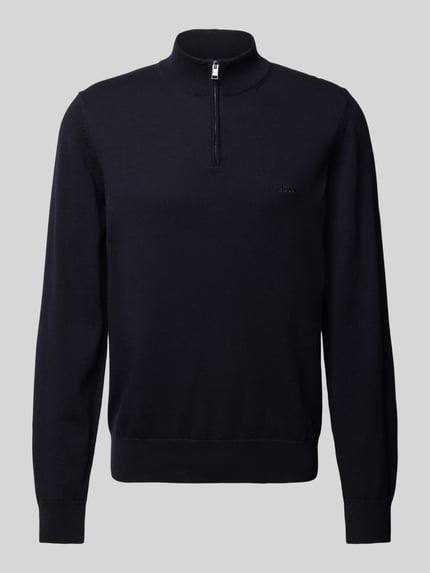 BOSS Regular fit SCHIPPERSTRUI met korte ritssluiting model 'Padro' Marineblauw - 2